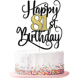 happy 81th birthday cake topper,81 birthday party cake decorations