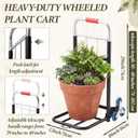 Lounsweer Stair Climbing Cart, 265 Lbs Plant Caddy with 3 Bungee Cords