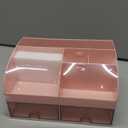 COMFYROOM Desk Organizer with 6 Compartments and 2 Drawers, Plastic Makeup Organizer, Pen Holder for Desktop Storage, Desk Organization for School, Home, Office Supplies (Pink)