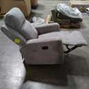 2 Set Sitswell Kasen Glider Recliner - Gray Chenille (Measures 31.89 inches W x 37.8 inches D x 40.16 inches H)