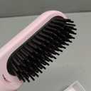 Go Brush Pro 2026 Hair Iron Straightener Brush 300M Negative Ions, Portable Mini Hair Straightening Comb for Women with 4 Temps Fast Heating MCH Ceramic Coating Smooth Frizz Hair Travel Gift Pink