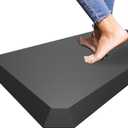 Kitchen Mats for Floor, 0.8 inch Thick, 17"x30" Anti Fatigue Cushioned Mat, Kitchen Rugs, Waterproof, Comfort Ergonomic Standing Mat for Office, Home, Sink, Black