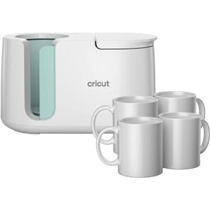 Cricut Mug Press + 4 Blank Mugs (12oz each)