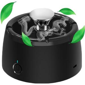 Smokeless Ashtray Smoke Removing Multifunctional 2 in 1 Air Purifier Portable Ashtray Smokeless Ashtrays Outdoor Desktop USB Rechargeable Electric for Home Office