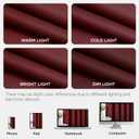 Joydeco Blackout Patio Sliding Door Curtains 90 Inches Long, Grommet Privacy Room Divider Curtains, Extra Wide Thermal Blackout Drapes for Bedroom Living Room (Burgundy Red, 70Wx90L, 1 Panel)