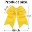 20Pcs Large Cheer Bows for Girls Ponytail Holder Grosgrain Ribbon Bows Elastic Hair Tie Bands for Cheerleading Teen Girls College Sports