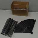 36 Pcs Black Paper Hand Fans, Handheld Fan Foldable for Weddings, Parties, DIY Projects, Dance & Photo Props, Home Decor