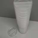 20PCS Disposable Plastic Cup Split Cup for Drinks Round Shape Double Thicken Cup Couple Sharing Drinking Cup with Lids for Milk Tea Boba Juice Shop Party