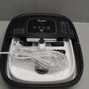 HOSPAN Collapsible Foot Spa with Heat, Bubble, Red Light, and Temperature Control, Foot Bath Massager with 8 Shiatsu Massage Rollers, Pedicure Foot Spa for Relaxation and Stress Relief, Black