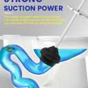 DOWRY Anti-Hand Off Toilet Plunger with Holder for Bathroom,Powerful Efficient Force Suction Cup,Heavy Duty, Deep Cleaning Chrome