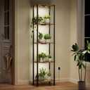 Bstrip Plant Stand Indoor with Grow Light, 66" Tall Indoor Plant Shelf, 5 Tier Flower Stand with Plant Light Full Spectrum, Metal Plant Holder with Light, lighted Plant Rack for Home, Corner, Patio