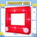 Soulchen 6x5 Ft Inflatable Story Photo Frame, LED Birthday Backdrop Red | Cartoon Theme Party Decor with Air Blower, Built-in LED Lights, Blow up Frame Backdrop for Kids Birthday Photo Booth Props