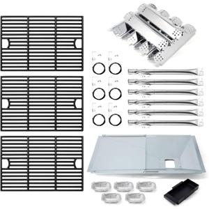 Adviace Replacement Parts for Nexgrill 720-0898, Drip Pan Grease Tray, Grill Heat Plates, Burner Tubes and Igniter, Grill Grates for Nexgrill 720-0898 Deluxe 6 Burner Gas Grill