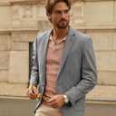 PJ PAUL JONES Mens Blazer Casual Sport Coats Lightweight One Button Suit Jacket for Summer