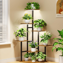 Corner Plant Stand Indoor with Grow Lights, 7 Tiered Plant Shelf Indoor, 43" Corner Plant Stands for Indoor Plants, Metal Plant Flower Display Shelves, Plant Organizer Rack for Living Room, Balcony, Home Decor