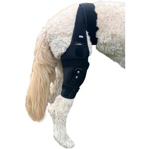 Labra Dog Canine Knee Stifle Brace Wrap, Metal Splint Hinged Flexible Support Brace for K9 ACL, CCL, Luxating Patella, Cruciate Ligament Sprains in Back, Rear, Hind Leg (Extra Large - 75-100lbs)