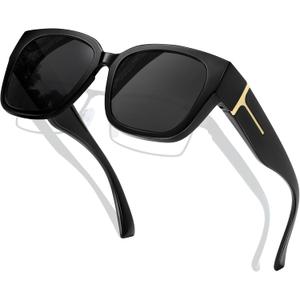 KANASTAL Oversized Over Glasses Sunglasses for Women Men Square Fit Over Polarized Sun Glasses UV400