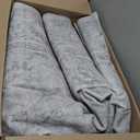 LIVEBOX Washable Area Rug 8x10 - Large Boho Living Room Rug Vintage Grey Rugs for Bedroom, Non-Slip Retro Floral Carpet Print Distressed Accent Rugs for Dining Room Home Office (Silvergray)