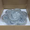 21 Inch Crystal Chandelier LED Flush Mount Ceiling Light Fixtures Luxury Chandeliers for Living Room Bathroom Bedroom Entrance Dining Room(Cool White)