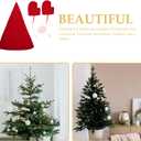 Amosfun Santa Claus Hat Christmas Tree Topper with Nose Gloves Creative Santa Hat Tree Top Decoration of The Hugger for Christmas Holiday Party Supplies 4Pcs Red