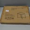 Garden 4 you Small Side Table, Glass End Table, Outdoor Side Table with Metal Frame, Mini Bedside Table for Living Room, Bedroom, Patio, Small Space, Gold
