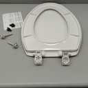 Bemis 7300SLEC Slow Close Toilet Seat, Easy Clean Hinges and Durable Plastic Seat, Made in USA, Elongated, White