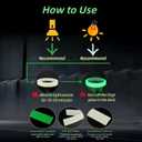 Glow in The Dark Tape 1Inch x 40FT - Glow Tape High-Adhesion Waterproof,Safety Tape, Photoluminescent for Stairs, Bikes, Outdoor Gear,Halloween DIY，Walls and Exit Sign
