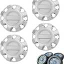 4 PCS Front & Rear Chrome Wheel Center Hub Cap Compatible with Ford F-250 F-350 Super Duty 2017-2024 Replace# HC3Z-1130-E HC3Z1130E