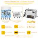 10L Ultrasonic Cleaner Dual-Frequency Professional Digital Stainless Steel Cleaning Machine with Heater Timer for Carburetor, Parts, Circuit Board, Glasses, Denture, Jewelry