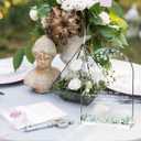 Acrylic Wedding Sign Generations of Love Signs for Ceremony Modern Calligraphy Arch Acrylic Table Top Signs for Wedding Reception and Event Party Table Decor (Eucalyptus Leaves)
