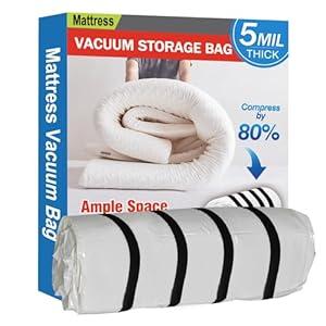 Space Saver Bags, Mattress topper storage bag, Oversized Vacuum Bags, Space Saver Sealer Compression Bags for Comforters, Blankets, Pillows, Bedding, Clothes, Twin/ Twin-XL)