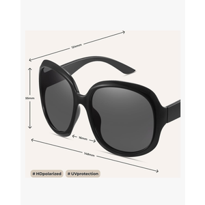 miyya Bug Eye Oversized Polarized Sunglasses Womens, Trendy Retro Sun Glasses for Women 2025, Oversized UV Protection Shades