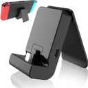 Switch Stand for Nintendo,Charging Dock for Switch Lite/OLED, Portable Adjustable Charging Stand for Nintendo with USB Type C Charger Port(Black)