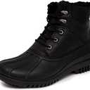 LONDON FOG Aspen Winter Boots for Men Waterproof Snow - Insulated Duck Men's Snow Boots or Rain Boots, Black Tan or Brown, Size 7 to 15 Medium and Extra Wide Widths