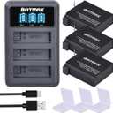 Batmax 3Packs AHDBT-401 1680mAh Battery + LED 3Slots USB Charger for Gopro Hero 4 Battery Go Pro Hero4 AHBBP-401 Action Camera Accessories