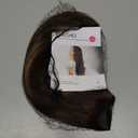 REECHO 12" Invisible Wire Hair Extensions with Thinner Softer Lace Weft Adjustable Size Removable Secure Clips in Short Straight Secret Hairpiece for Women - Dark Brown with Highlights