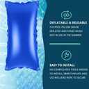 4'x8' Pool Pillows for Above Ground Pools, Winterizing Ice Equalizer 0.4mm Ultra Thick Pool Cover Air Pillow for Winter, Pool Closing Kit for Swimming Pool, 50ft Rope Included (Rectangular Style)