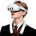 PANDUK Neck Battery Pack for Meta Quest 3/3S, 10,000mAh Wearable Hanging Power Bank for 4-5H Extended Playtime. Comfort USB C PD Fast Charging Flexible VR Accessory for Oculus 2/1/Pro, Pico 4,PSVR 2