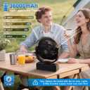 Portable Misting Fan, 36000mAh Rechargeable Battery Powered Camping Fan with 460ml Tank & 6.6ft Mist, 4 Speeds 2 Light Modes for Outdoor Patios Travel Jobsite Beach Summer Essentials - Black