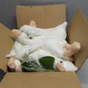 8 Sets One Silly Goose Birthday Decoration 15.7 Inch Soft Silly Goose Stuffed Animal Hat with Wood Table Decor for Birthday Party Decoration