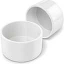 2 Pcs 3 Inch PVC End Cap Fittings, SCH40 PVC Pipe Caps for 3.50" OD Pipe, Heavy Duty White Socket Pipe End Caps for Plumbing, Irrigation, DIY Furniture & Garden Frames