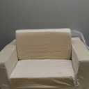 Kids Couch, 2-in-1 Toddler Chair Comfy 1-3 Years, Convertible Kids Chair, Toddler Couch That Fold Out, Kid Lounge Chairs for Boys and Girls Gifts, Kids Recliner, Beige