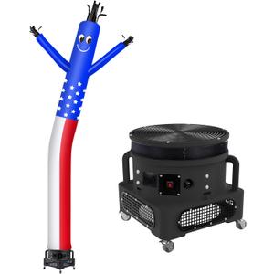 MOUNTO 20ft Air Inflatable Tube Guy Puppet Dancing Man with 1HP Blower Complete Set (US-Flag)