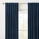 RYB HOME Velvet Curtains 96 inches - Blackout Curtains for Living Room,Thermal Insulated Noise Reducing Panels Luxury Vertical Sense Window Decor for Party Backdrops, Navy Blue, W52 x L96, 2 Panels