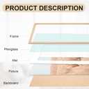 A2 Poster Frame, A2 Picture Frame (16.5 x 23.4 inches), Solid Wood Natural Wood Poster Frame-Horizontal and Vertical Wall Hanging for Home, Exhibition, Caffe(Natural)