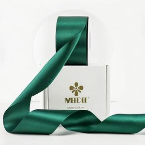 MEEDEE Sage Satin Ribbon 2 Inch Light Green Ribbon Double Faced Satin Ribbons by 25 Yards Silk Luxurious Green Ribbons for Crafts, Cake Decoration, Weddings, Flower Bouquet