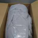 Queen Size Duvet Insert - All Season 100% Cotton Shell Comforter - Quilted Fluffy Down Alternative Duvet Insert - Light Gray - Soft Breathable & Lightweight with 4 Corner Tabs