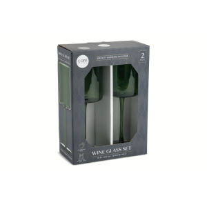 DI Core 2PK 14oz Tinted Wine Glass LT GR