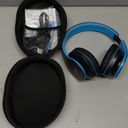 ZIHNIC Bluetooth Headphones Over-Ear, Foldable Wireless and Wired Stereo Headset Micro SD/TF, FM for Cell Phone,PC,Soft Earmuffs &Light Weight for Prolonged Wearing (Black/Blue)