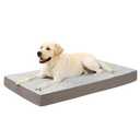 KSIIA Orthopedic Dog Bed - Waterproof, Large, Plush, Washable with Egg Crate Foam & Removable Cover & Nonskid Bottom, 36 x 27 Inch, Gray
